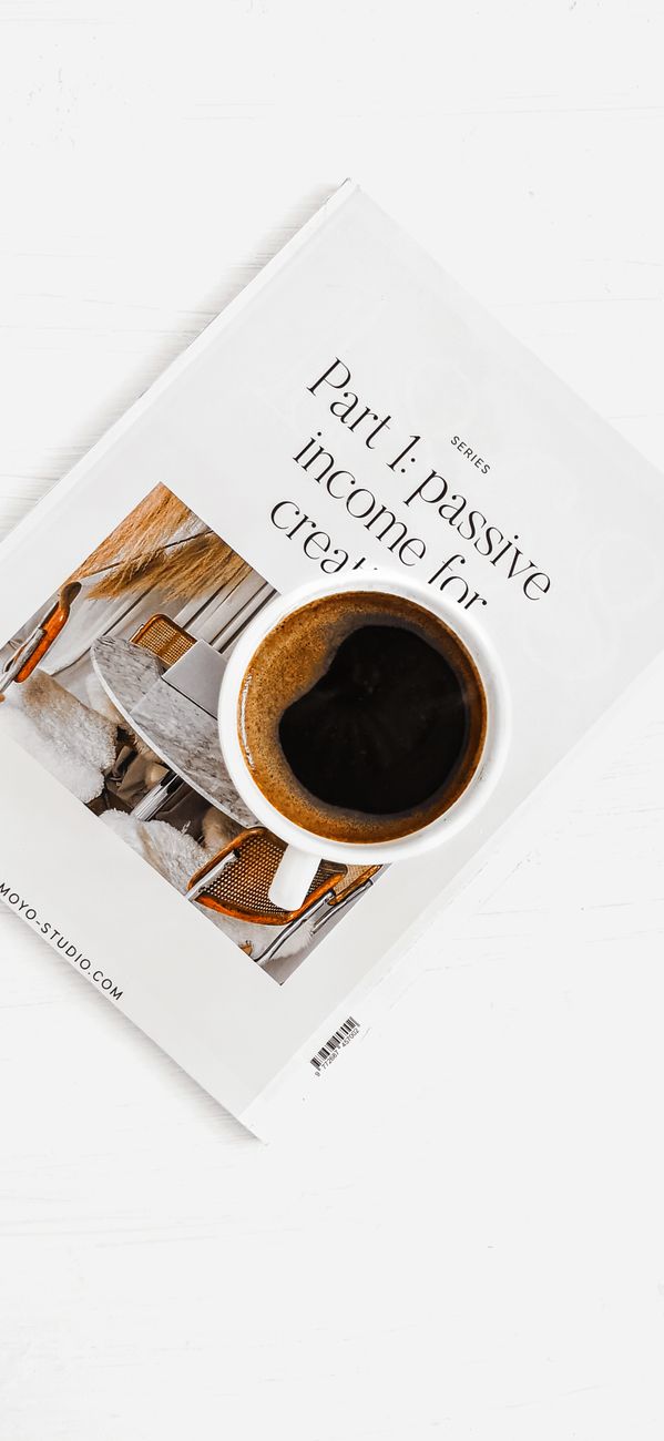 coffee on top of a book